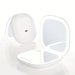 LED Compact Mirror 1x & 5x Magnification Touch Control Portable Mini Pocket