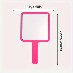 Small Square Makeup Mirror Handheld Portable Vanity Mirror for Home and Travel