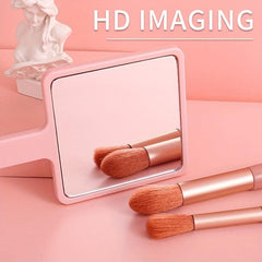 Small Square Makeup Mirror Handheld Portable Vanity Mirror for Home and Travel
