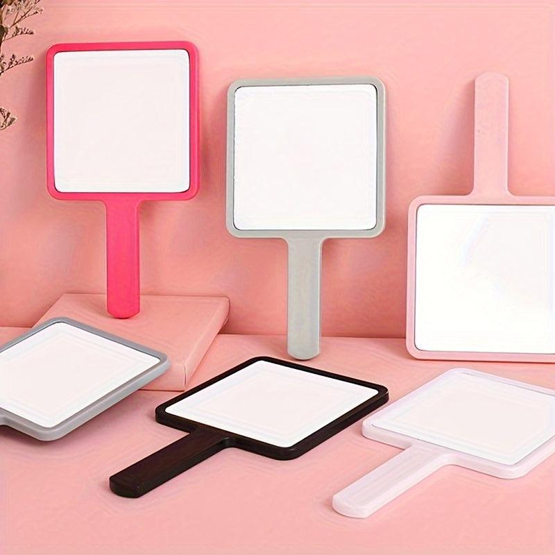 Small Square Makeup Mirror Handheld Portable Vanity Mirror for Home and Travel