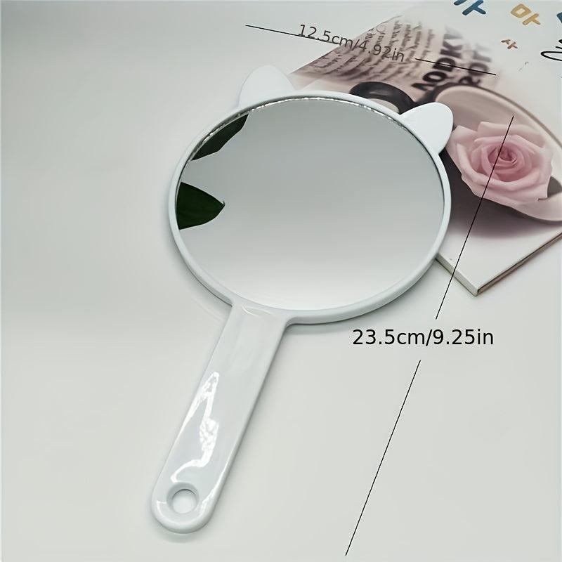 Cat Ear Hand Mirror Cartoon Makeup Vanity Mirror