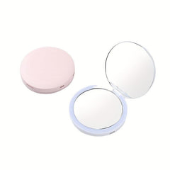 LED Lighted Travel Makeup Mirror USB Rechargeable Compact Portable Hand Mirror