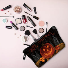 Halloween Pumpkin Makeup Bag Portable Toiletry Pouch