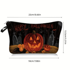 Halloween Pumpkin Makeup Bag Portable Toiletry Pouch
