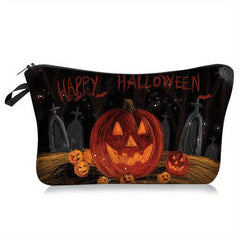 Halloween Pumpkin Makeup Bag Portable Toiletry Pouch
