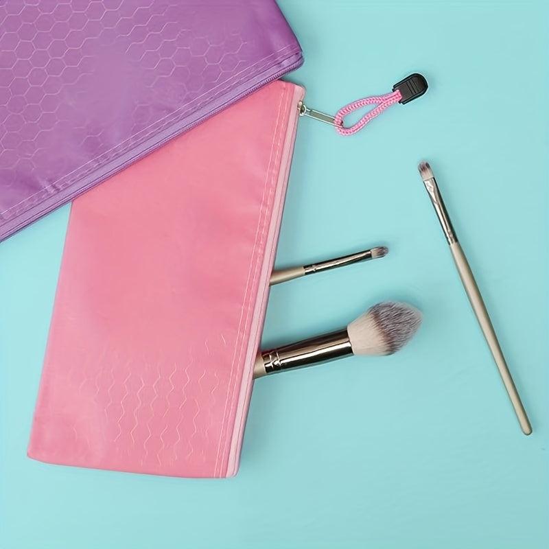 3pcs Makeup Brush Bag Portable Cosmetic Pouch Waterproof Toiletry Organizer