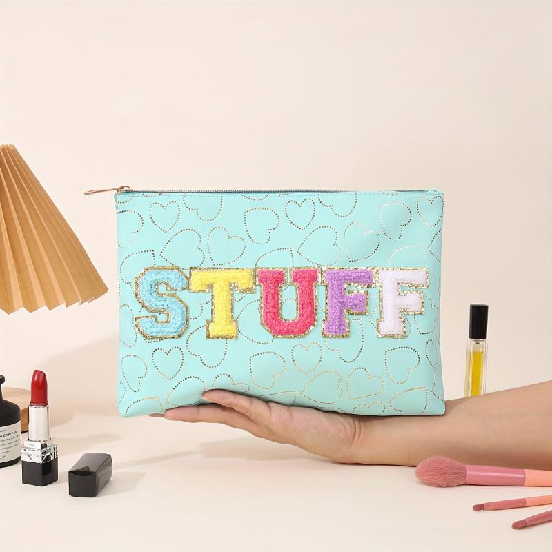 Roomy Makeup Bag Lipstick Pouch Zipper Bag Waterproof Toiletry Bag Organizer