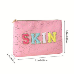 Roomy Makeup Bag Lipstick Pouch Zipper Bag Waterproof Toiletry Bag Organizer