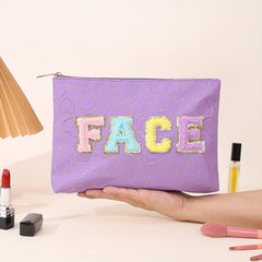 Roomy Makeup Bag Lipstick Pouch Zipper Bag Waterproof Toiletry Bag Organizer