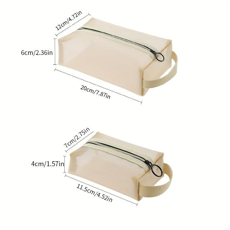 Zipper Mesh Makeup Bag Travel Cosmetic Pouch for Women