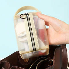 Zipper Mesh Makeup Bag Travel Cosmetic Pouch for Women