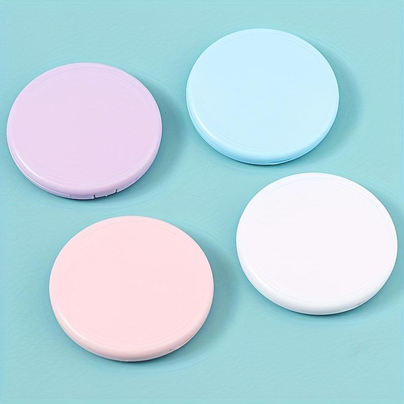 Round Folding Double sided Mirror Mini Compact Mirror Flip Cover Student Carry