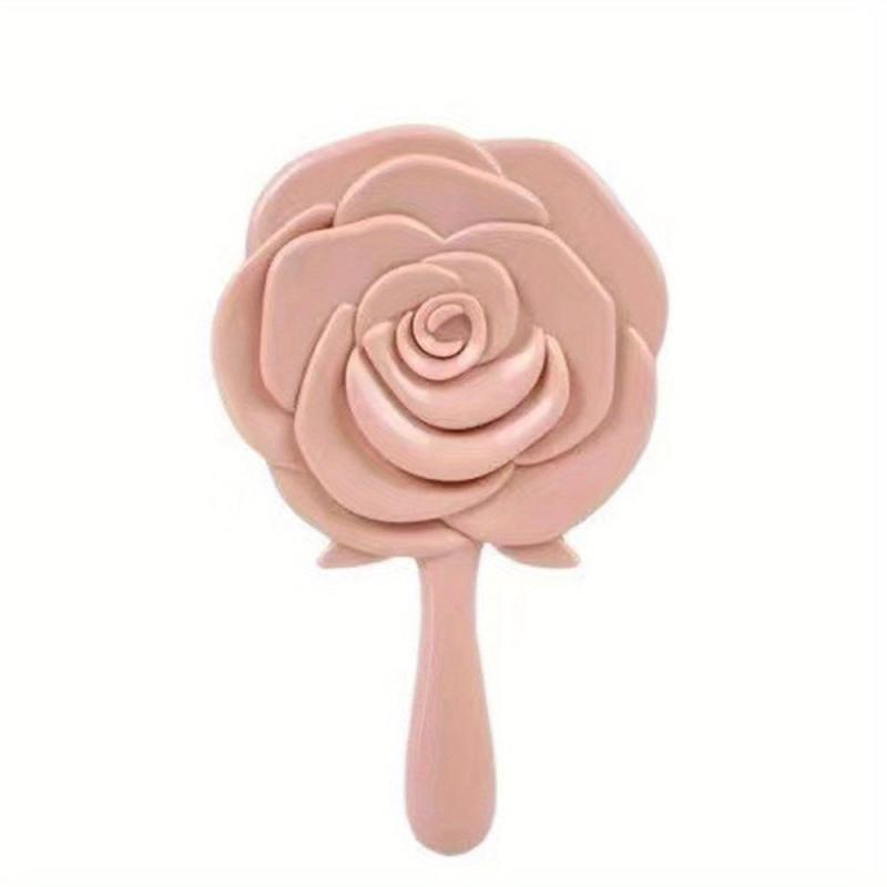 Vintage 3D Rose Handheld Mirror for Makeup & Skincare