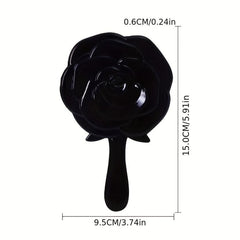 Vintage 3D Rose Handheld Mirror for Makeup & Skincare