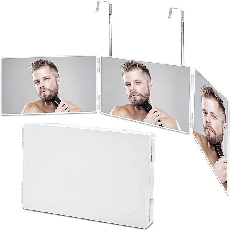 3 Way Trifold Haircut Mirror 360 Degree Mirror For Hair Cutting Shaving Grooming