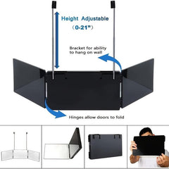 3 Way Trifold Haircut Mirror 360 Degree Mirror For Hair Cutting Shaving Grooming