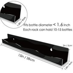 6pcs 38 Nail Polish Rack Wall Mounted Shelf Acrylic Organizer Nail Techs