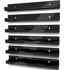 6pcs 38 Nail Polish Rack Wall Mounted Shelf Acrylic Organizer Nail Techs