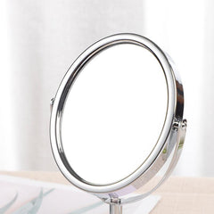 Small Table Mirror Makeup Mirror PU Rotatable Single Sided Mirror