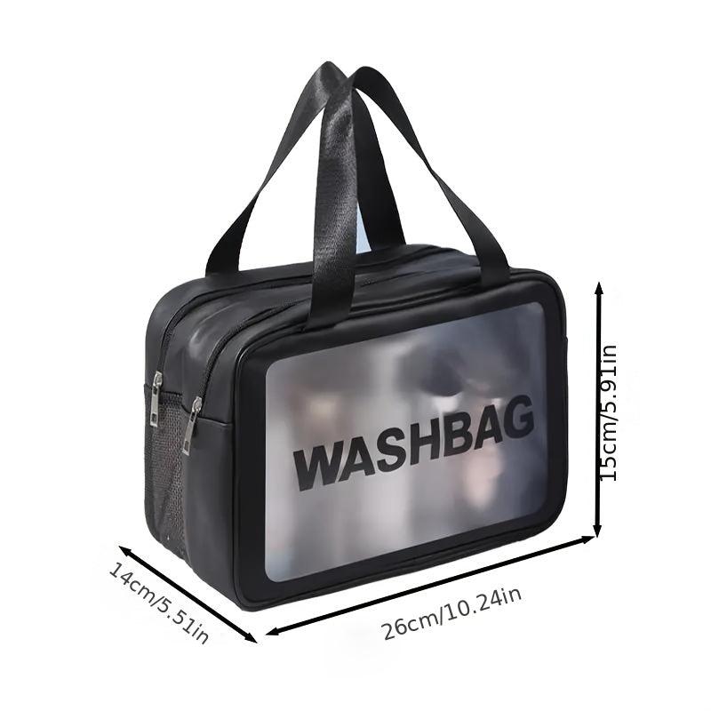 Waterproof Makeup Bag with Double Layer Storage