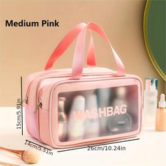 Waterproof Makeup Bag with Double Layer Storage