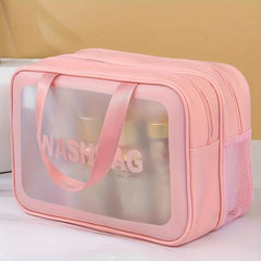 Waterproof Makeup Bag with Double Layer Storage