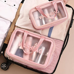 Waterproof Makeup Bag with Double Layer Storage