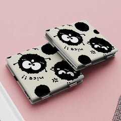 Tulip Pattern Foldable Compact Pocket Mirror for Purse - 2 Sided Makeup Vanity