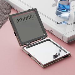 Tulip Pattern Foldable Compact Pocket Mirror for Purse - 2 Sided Makeup Vanity