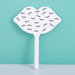 Beard & Letter Graphic Handheld Mirror With Handle For Vanity Makeup Home