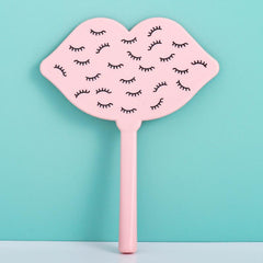 Beard & Letter Graphic Handheld Mirror With Handle For Vanity Makeup Home