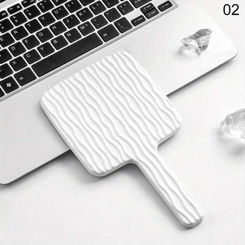 Square Vanity Mirror With Handle Travel Makeup Hand Mirror For Women