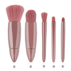 Portable Foldable Mirror & Travel Makeup Brush Set