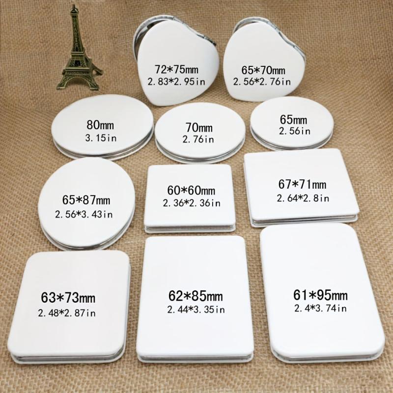 Portable PU Leather Makeup Mirror Foldable Handheld Small Mirror