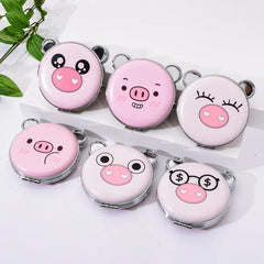 Cartoon Animal Pattern Round Makeup Mirror