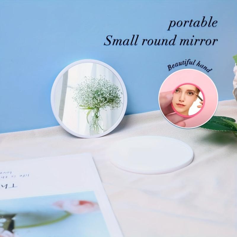 Round Compact Mirror Mini Cosmetic Touch up Mirror For Skincare & Makeup