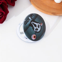 Skull Pattern Makeup Mirror Double Side Folding Compact Mirror