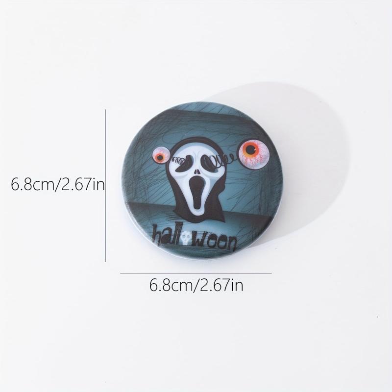 Skull Pattern Makeup Mirror Double Side Folding Compact Mirror