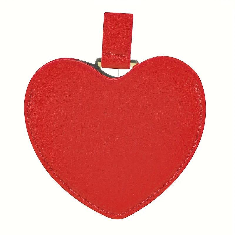 Heart Shaped Makeup Mirror Metal Ultra Thin Mini Vanity Mirror