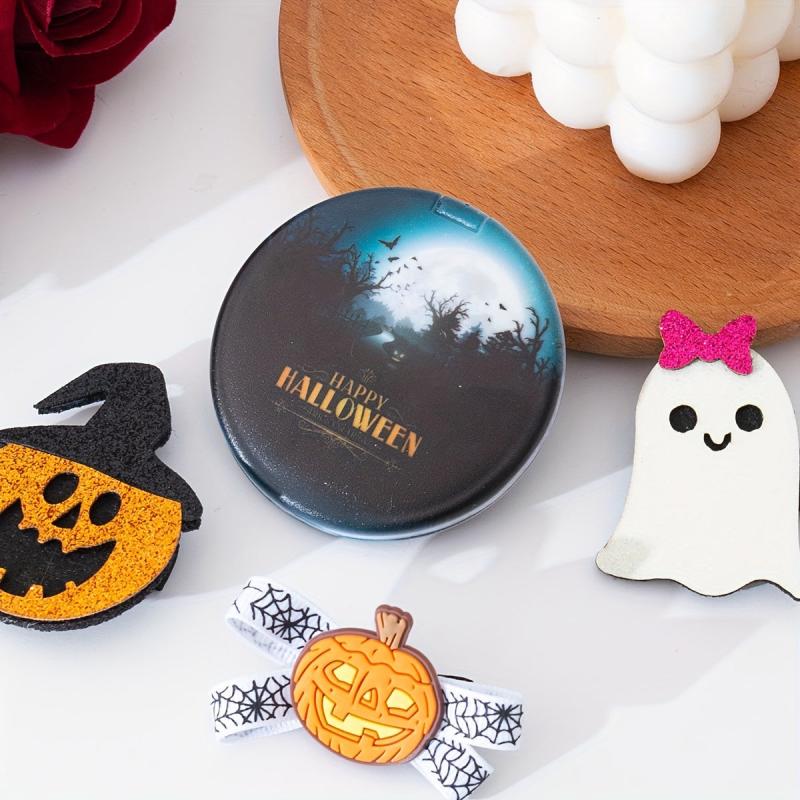 Moon Bat & Forest Pattern Compact Mirror Double Side Makeup Mirror