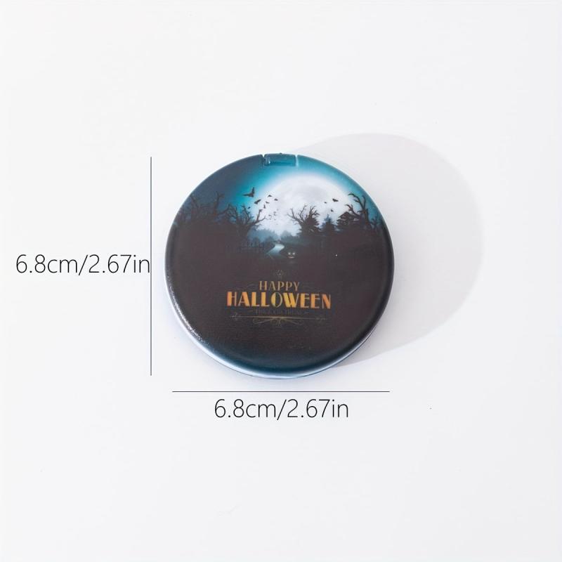 Moon Bat & Forest Pattern Compact Mirror Double Side Makeup Mirror