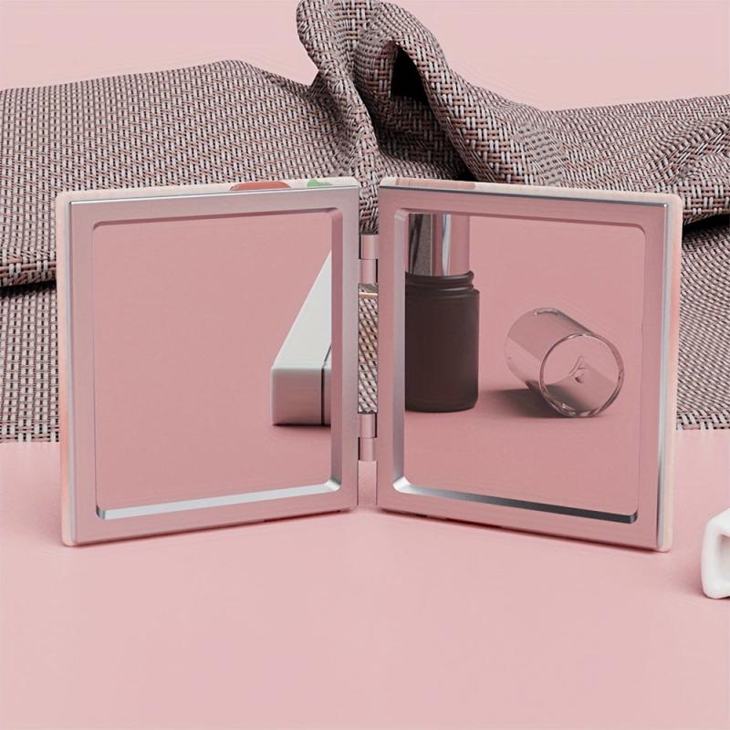 Tulips Print Square Folding Mirror Cartoon Double Side Makeup Mirror