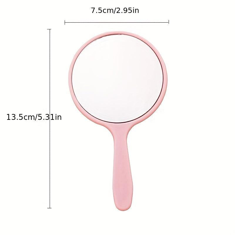Cartoon Makeup Hand Mirror, Portable Cosmetic Touch up Mirror