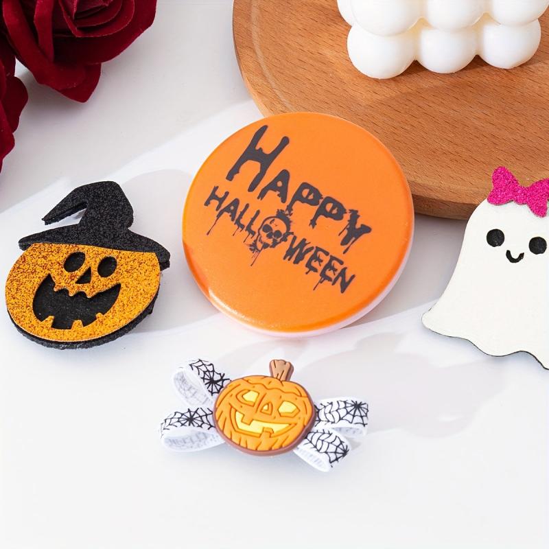 Skull & Letter Pattern Compact Mirror Double Side Folding Makeup Mirror