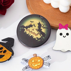 Pumpkin & Bat Pattern Makeup Mirror Double Side Folding Mirror