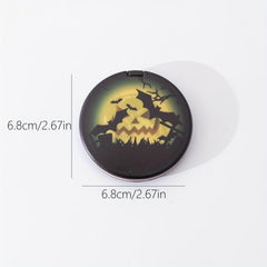 Pumpkin & Bat Pattern Makeup Mirror Double Side Folding Mirror