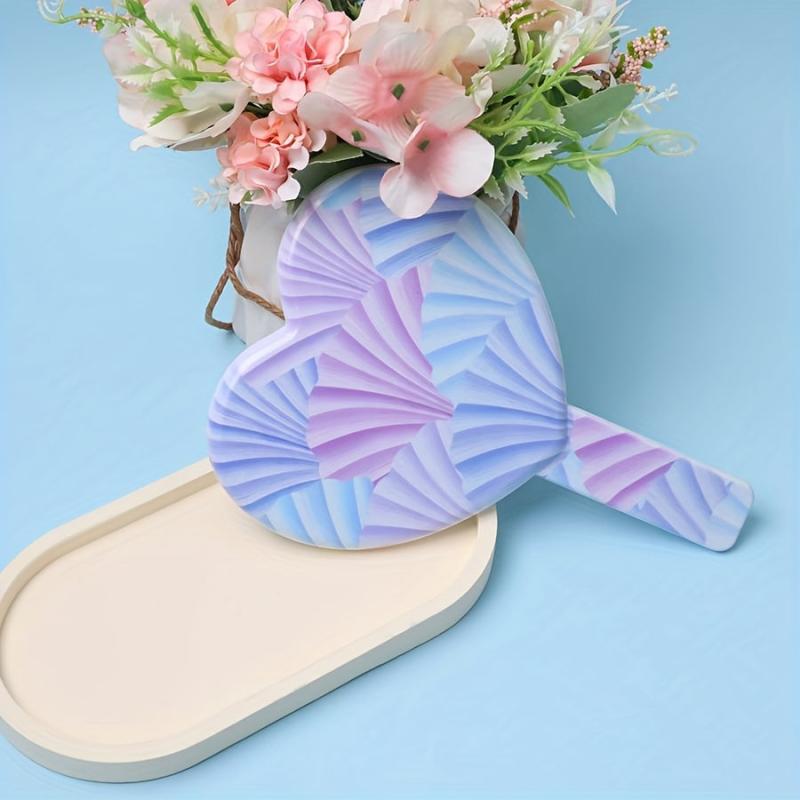 Heart Shape Hand Mirror Cosmetic Touch up Mirror Portable Makeup Mirror