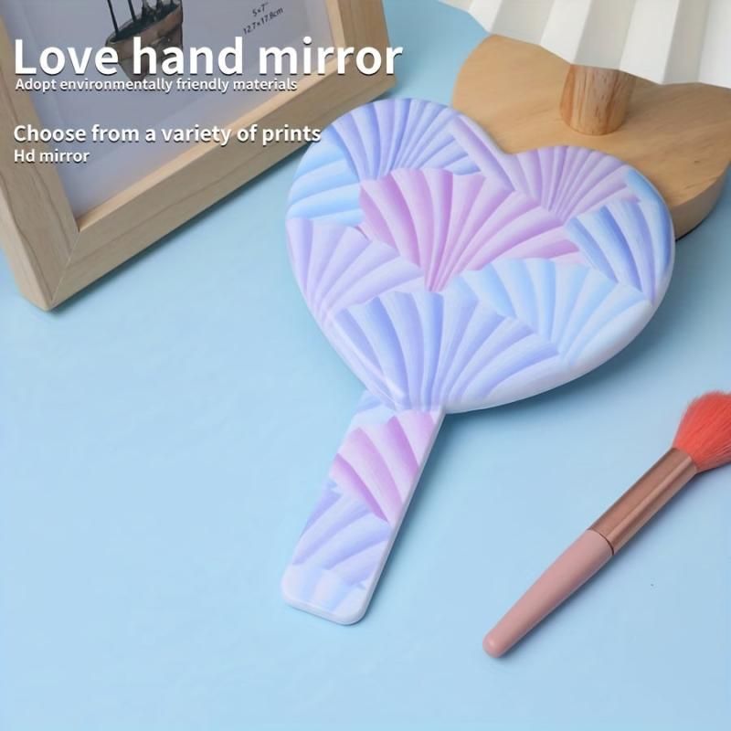 Heart Shape Hand Mirror Cosmetic Touch up Mirror Portable Makeup Mirror