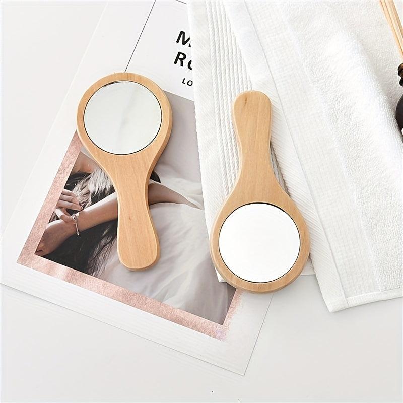 Handheld Mirrors Portable Comb Mirror Carry On Makeup Mirror