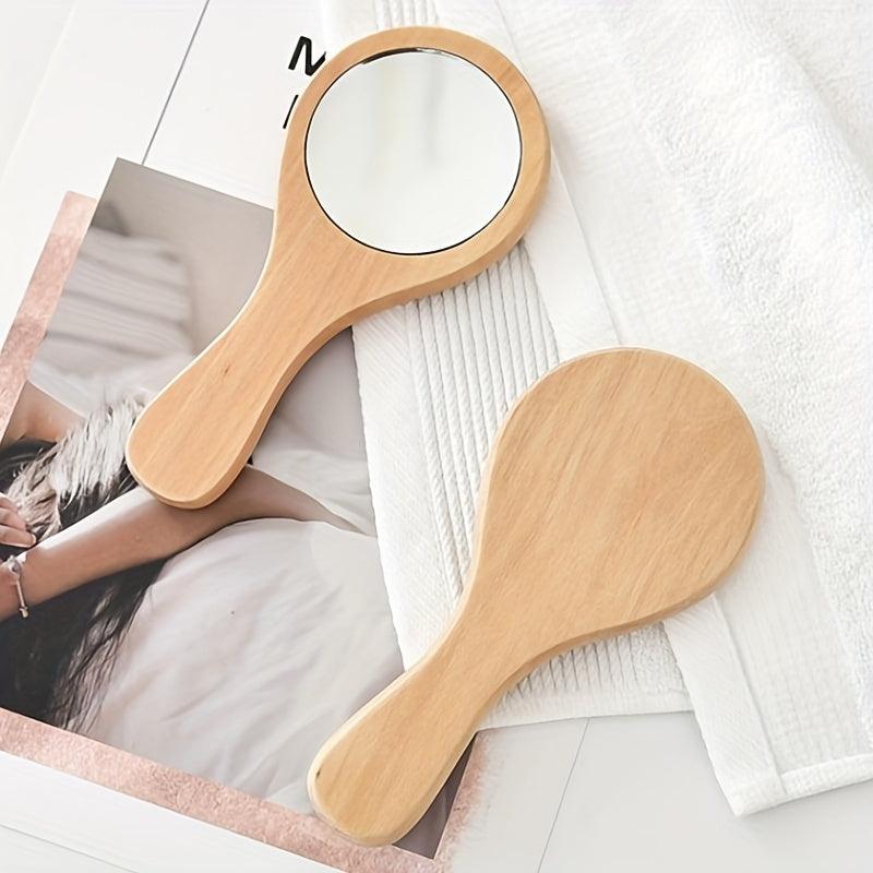 Handheld Mirrors Portable Comb Mirror Carry On Makeup Mirror